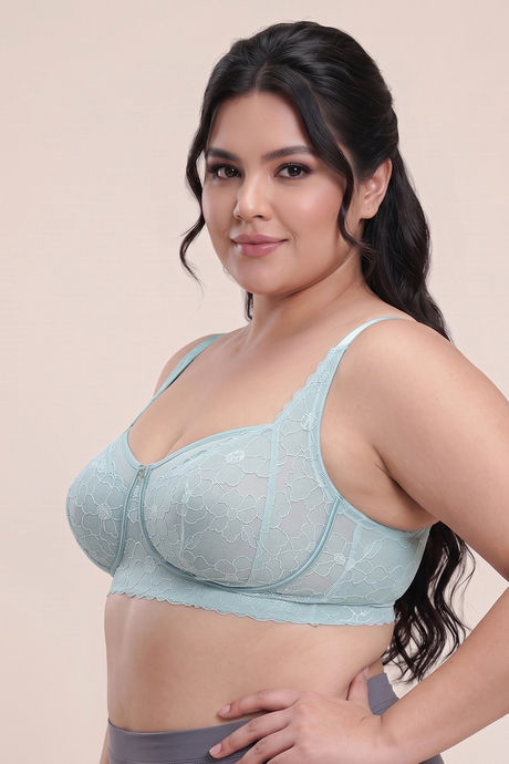 Zivame La Flamme True Curv Double Layered Non Wired Full Coverage Super Support Bra - Grey Mist — image 3